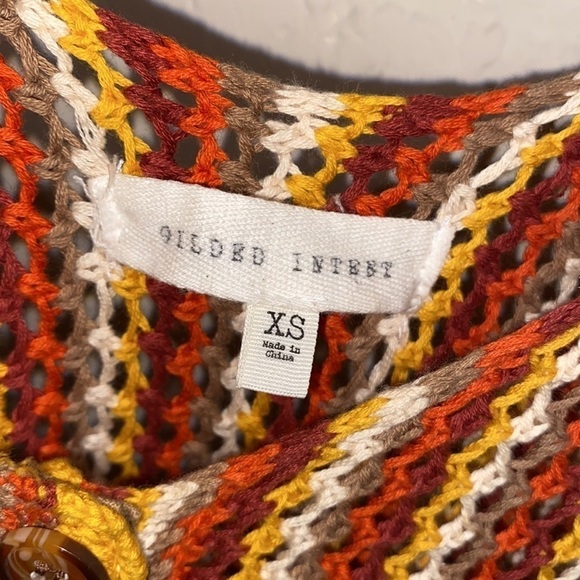 crochet tank top boho hippie xs fringe - Picture 5 of 8